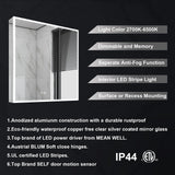 WELLFOR ELIN 30-in x 30-in Lighted LED Fog Free Surface/Recessed Mount Silver Mirrored Soft Close Medicine Cabinet with Outlet