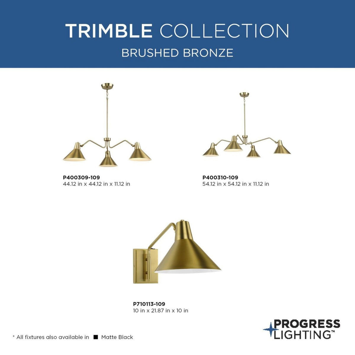 Progress Lighting Trimble 2-Light Brushed Nickel Industrial Chandelier