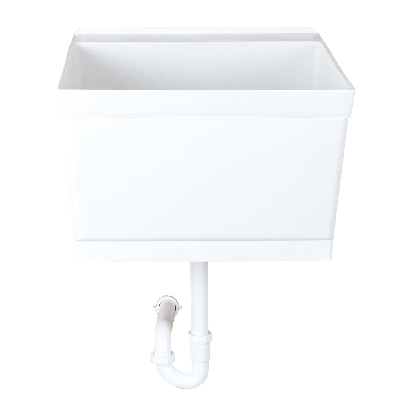 Cambridge Resources 23.5-in 1-Basin White Wall Mount Utility Tub with Drain