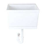 Cambridge Resources 23.5-in 1-Basin White Wall Mount Utility Tub with Drain