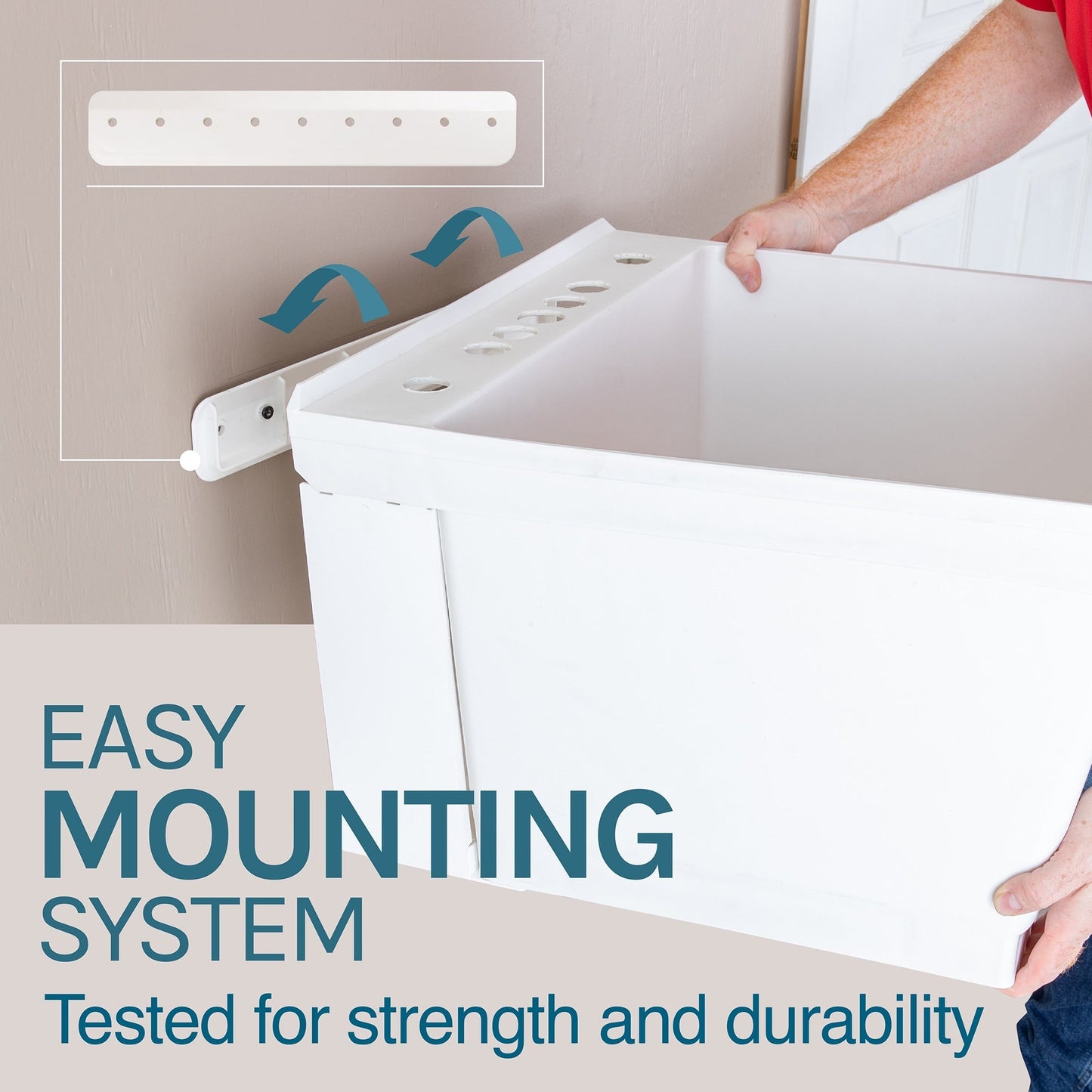 Cambridge Resources 23.5-in 1-Basin White Wall Mount Utility Tub with Drain