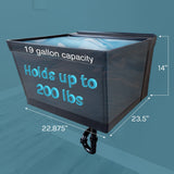 Cambridge 23.5" Black Wall Mount Utility Tub with Drain