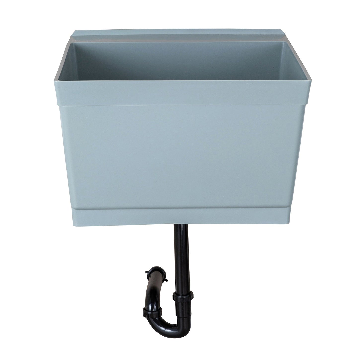 Cambridge Resources Gray Wall Mount Utility Tub with Drain - 23.5 x 22.875 Inch