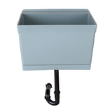 Cambridge Resources Gray Wall Mount Utility Tub with Drain - 23.5 x 22.875 Inch