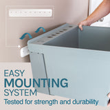 Cambridge Resources Gray Wall Mount Utility Tub with Drain - 23.5 x 22.875 Inch
