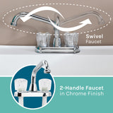 Cambridge Resources Freestanding Utility Tub with Drain and Faucet, White