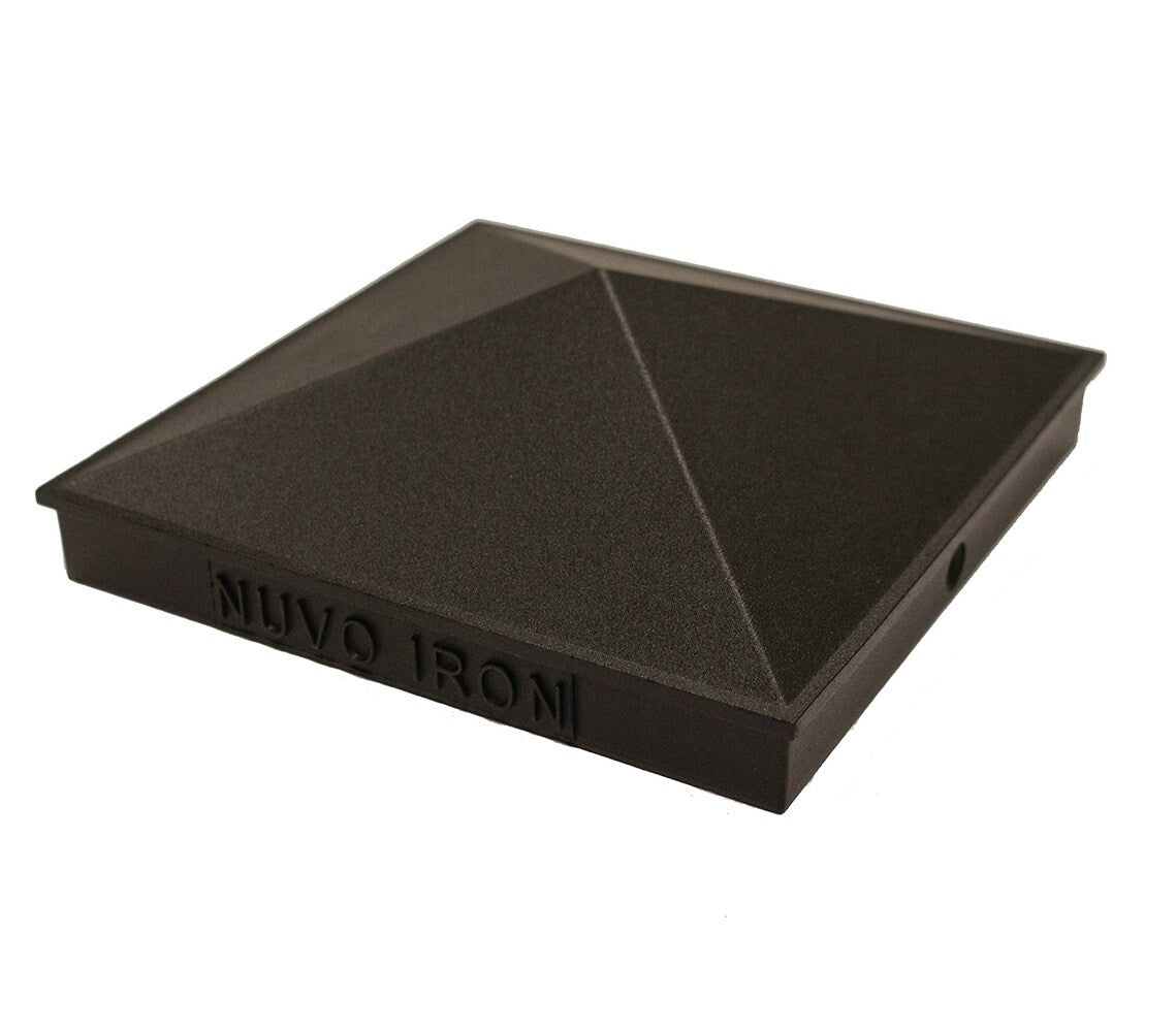 Nuvo Iron 6-in x 6-in Black Aluminum Deck Post Cap