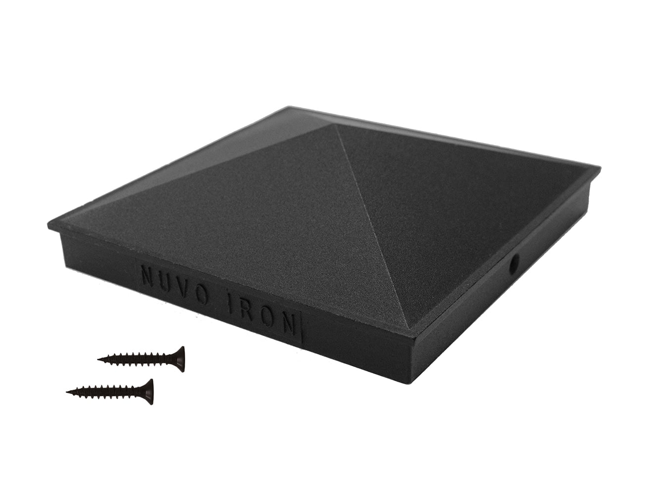 Nuvo Iron 6-in x 6-in Black Aluminum Deck Post Cap