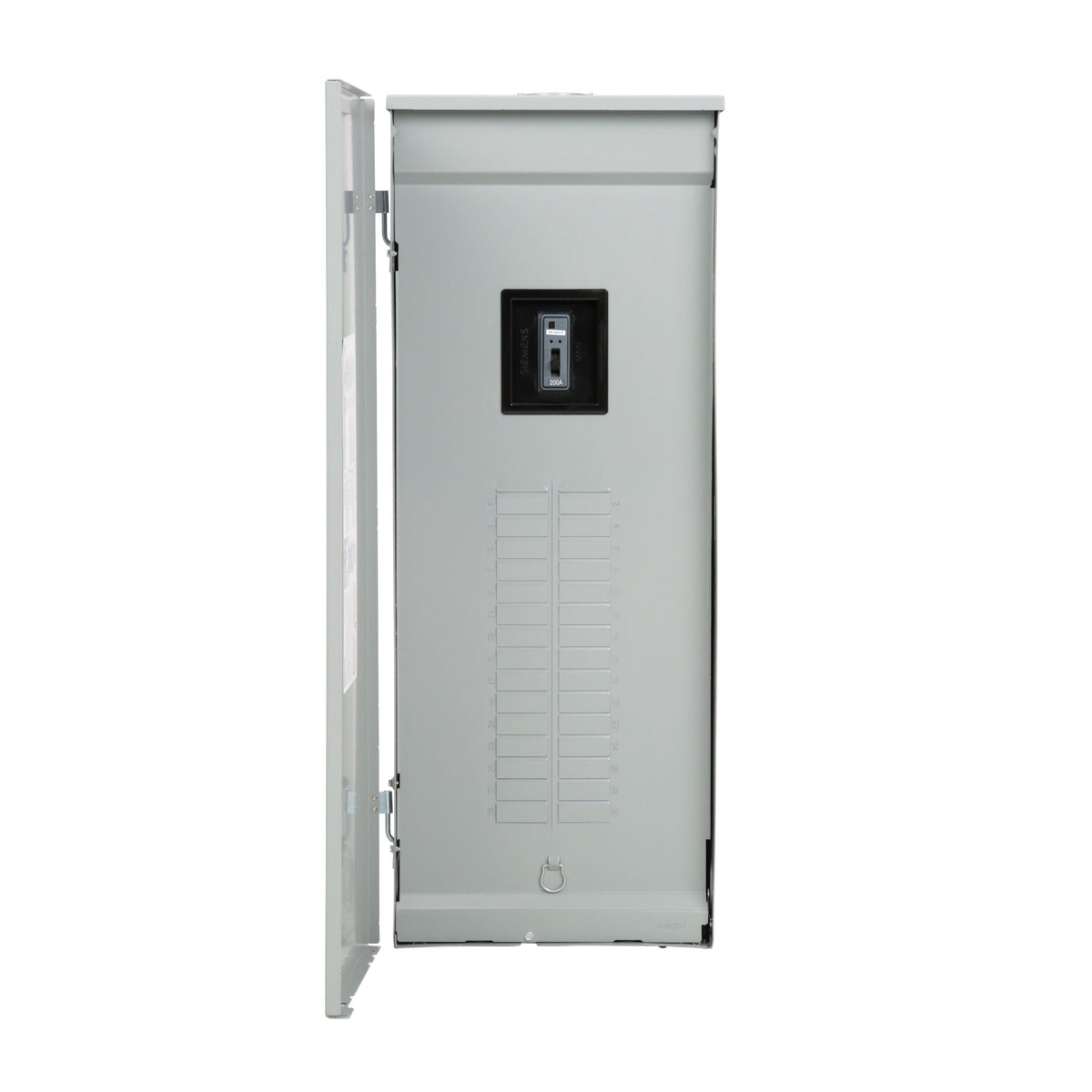 Siemens PL 200-Amp 30-space load center - interior view
