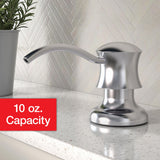 Keeney Satin Stainless Deck-Mount Soap and Lotion Dispenser, 10-oz Capacity