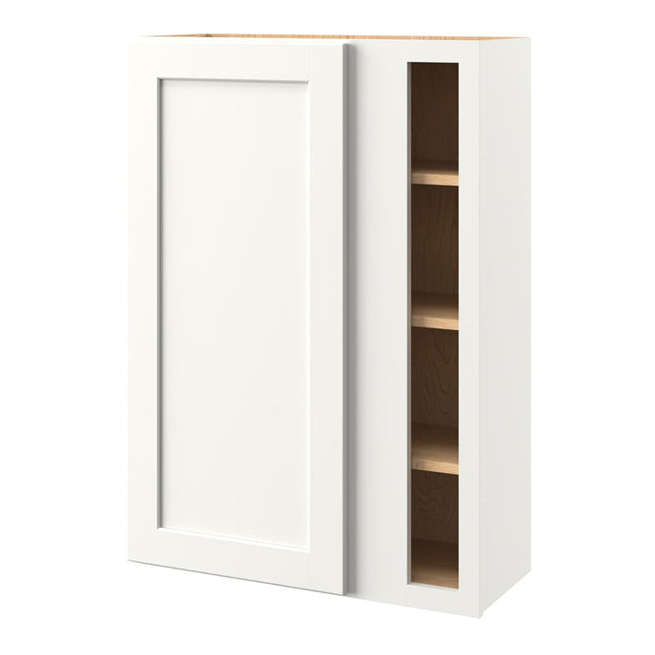 allen + roth Aveley 30-in W x 39.125-in H x 12-in D Linen Blind Corner Wall Fully Assembled Cabinet (Flat Panel Shaker Style)