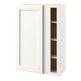 allen + roth Aveley 30-in W x 42.125-in H x 12-in D Linen Blind Corner Wall Fully Assembled Cabinet (Flat Panel Shaker Style)