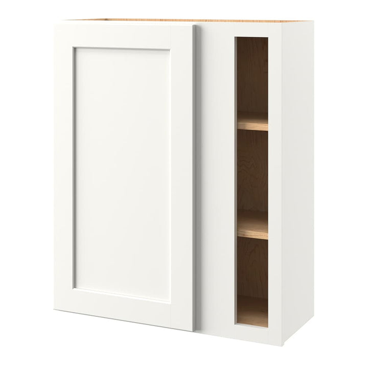 allen + roth Aveley 30-in W x 36.125-in H x 12-in D Linen Blind Corner Wall Fully Assembled Cabinet (Flat Panel Square Style)