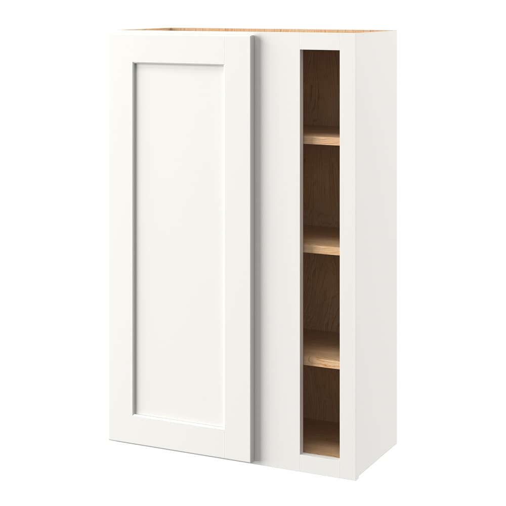 allen + roth Aveley 27-in W x 42.125-in H x 12-in D Linen Blind Corner Wall Fully Assembled Cabinet (Flat Panel Shaker Style)