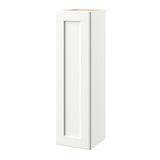 allen + roth Aveley 12-in W x 39.125-in H x 12-in D Linen Wall Fully Assembled Cabinet (Flat Panel Shaker Door Style)