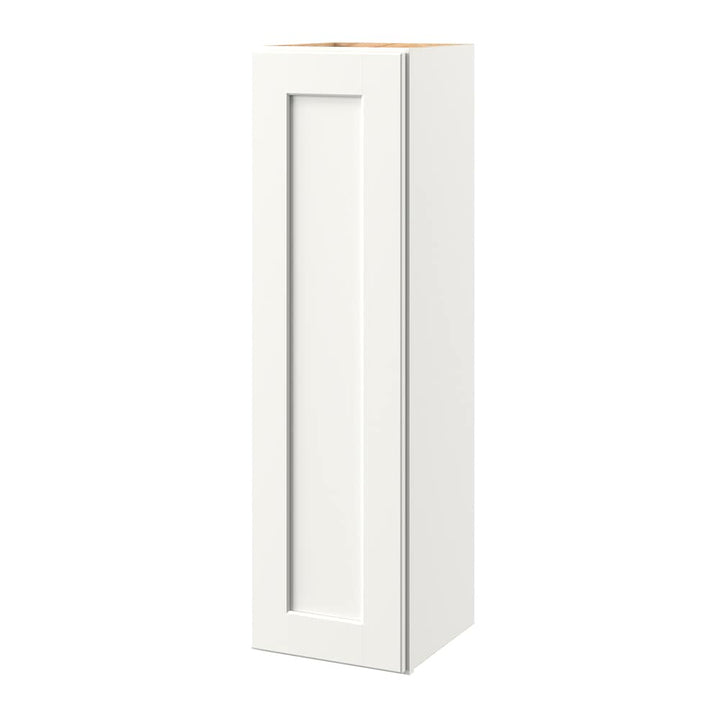 allen + roth Aveley 12-in W x 39.125-in H x 12-in D Linen Wall Fully Assembled Cabinet (Flat Panel Shaker Door Style)