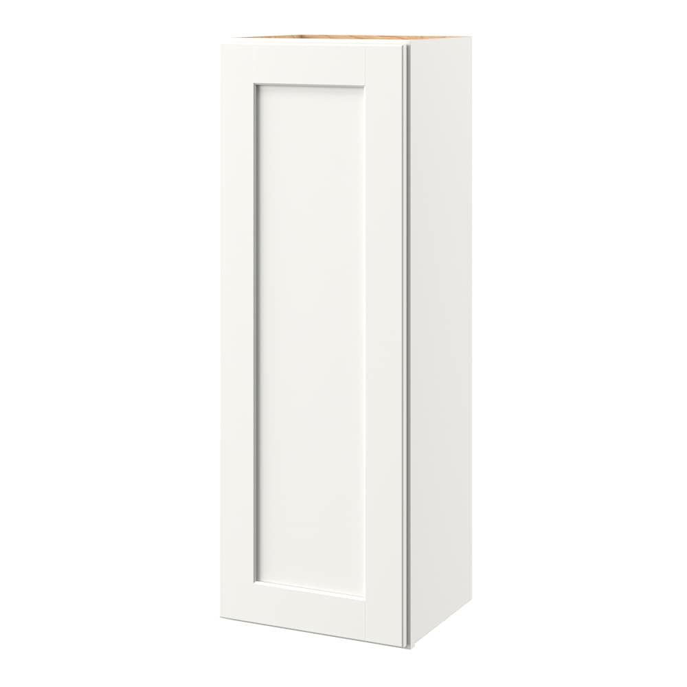 allen + roth Aveley 15-in W x 39.125-in H x 12-in D Linen Wall Fully Assembled Cabinet (Flat Panel Shaker Door Style)