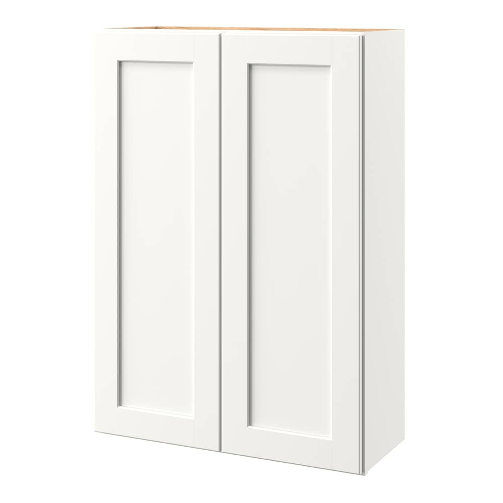 allen + roth Aveley 30-in W x 39.125-in H x 12-in D Linen Wall Fully Assembled Cabinet (Flat Panel Shaker Door Style)