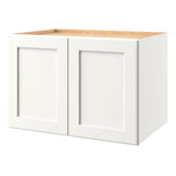 allen + roth Aveley 36-in W x 24.5-in H x 24-in D Linen Wall Fully Assembled Cabinet (Flat Panel Shaker Door Style)