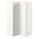allen + roth Aveley 24-in W x 42.125-in H x 12-in D Linen Diagonal Corner Wall Fully Assembled Cabinet (Flat Panel Shaker Style)