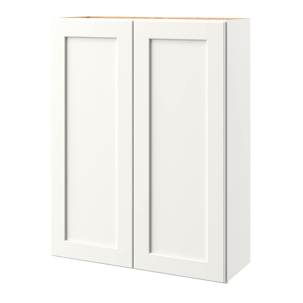 allen + roth Aveley 33-in W x 42.125-in H x 12-in D Linen Wall Fully Assembled Cabinet (Flat Panel Shaker Door Style)