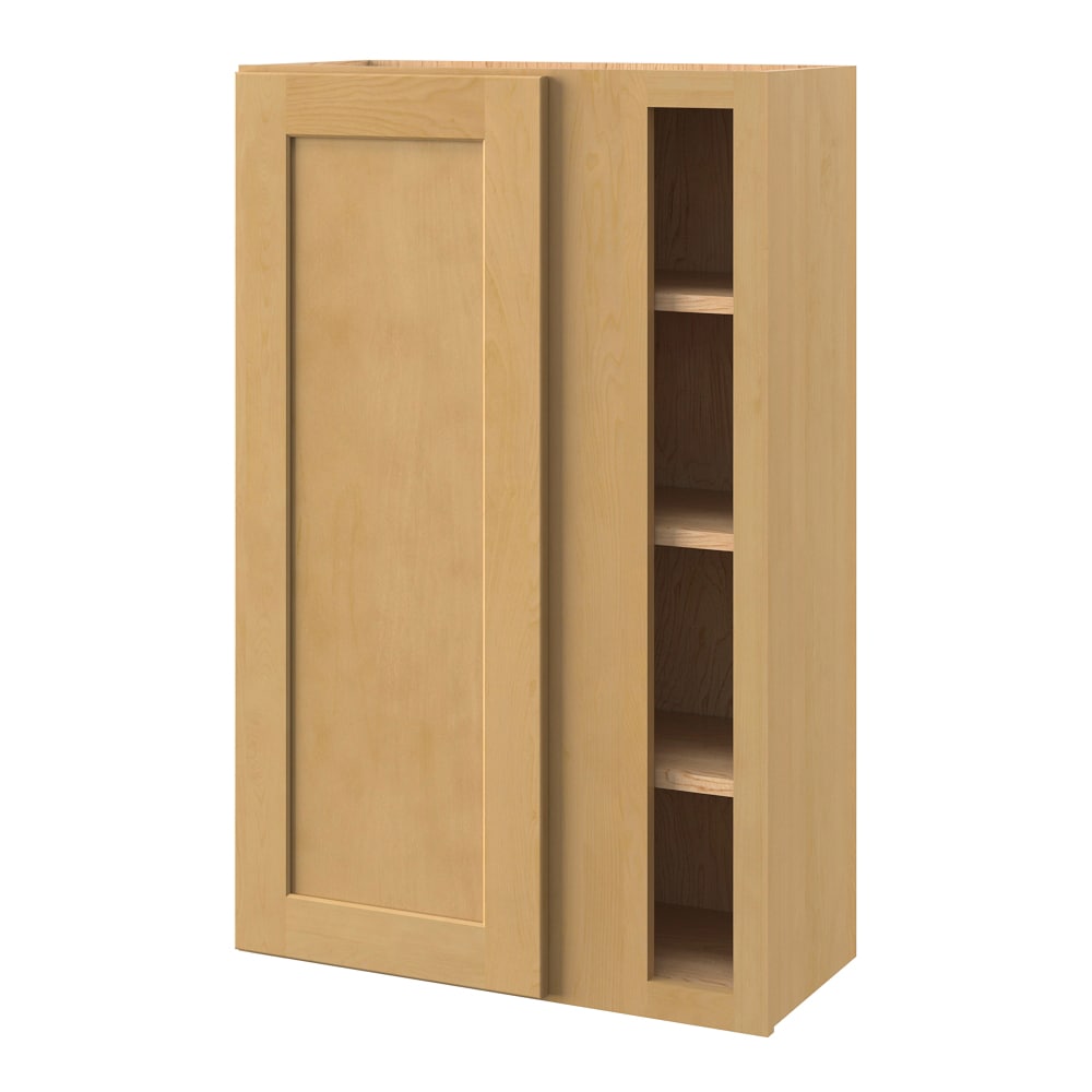 allen + roth Innsbrook 27-in W x 39.125-in H x 12-in D Rye Blind Corner Wall Fully Assembled Cabinet (Flat Panel Shaker Style)