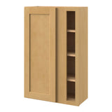 allen + roth Innsbrook 27-in W x 39.125-in H x 12-in D Rye Blind Corner Wall Fully Assembled Cabinet (Flat Panel Shaker Style)