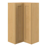 allen + roth Innsbrook 24-in W x 39.125-in H x 12-in D Rye Diagonal Corner Wall Fully Assembled Cabinet (Flat Panel Shaker Style)
