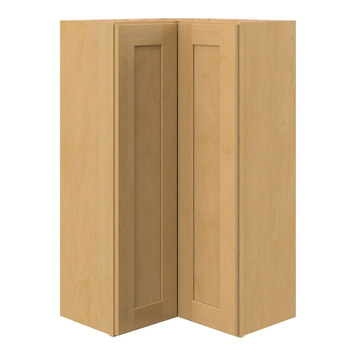 allen + roth Innsbrook 24-in W x 39.125-in H x 12-in D Rye Diagonal Corner Wall Fully Assembled Cabinet (Flat Panel Shaker Style)