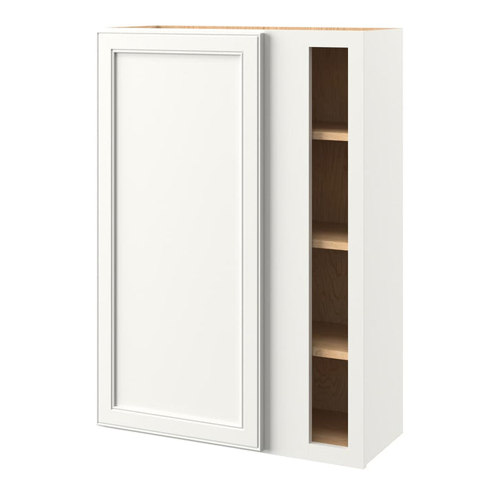 allen + roth McKeller 30-in W x 39.125-in H x 12-in D Linen Blind Corner Wall Fully Assembled Cabinet (Flat Panel Square Style)