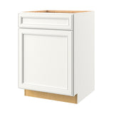allen + roth McKeller 24-in W x 34.5-in H x 24-in D Linen 1-Drawer Base Fully Assembled Cabinet (Flat Panel Shaker Style)