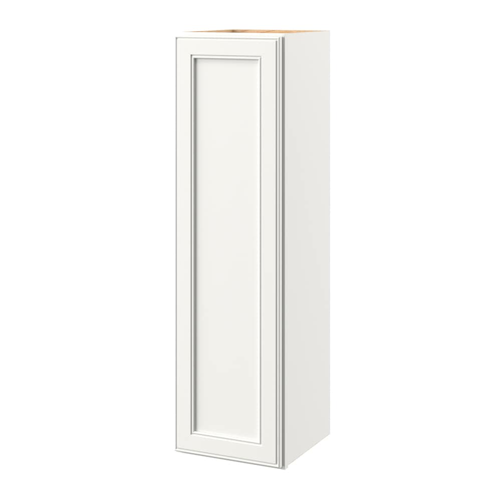 allen + roth McKeller 12-in W x 39.125-in H x 12-in D Linen Wall Fully Assembled Cabinet (Flat Panel Square Door Style)