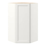 allen + roth McKeller 24-in W x 39.125-in H x 12-in D Linen Diagonal Corner Wall Fully Assembled Cabinet (Flat Panel Square Style)