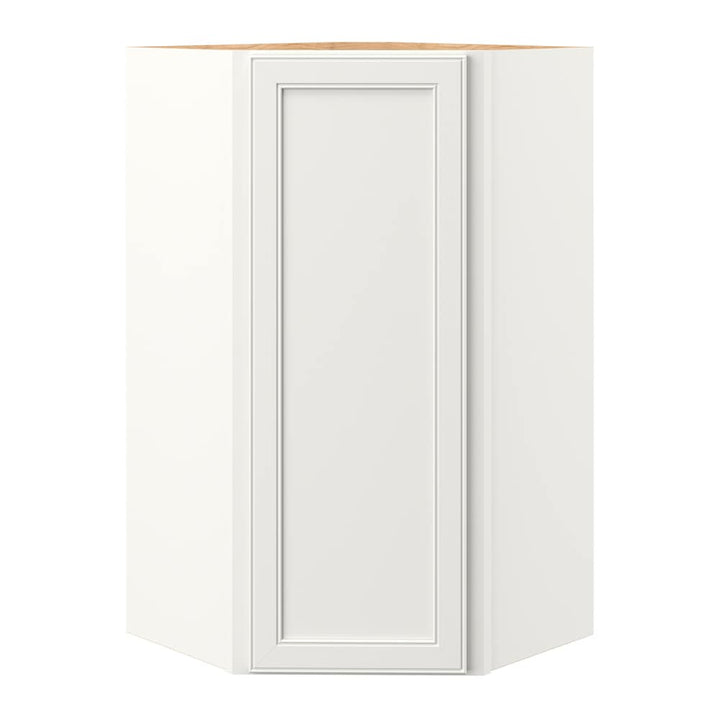 allen + roth McKeller 24-in W x 39.125-in H x 12-in D Linen Diagonal Corner Wall Fully Assembled Cabinet (Flat Panel Square Style)