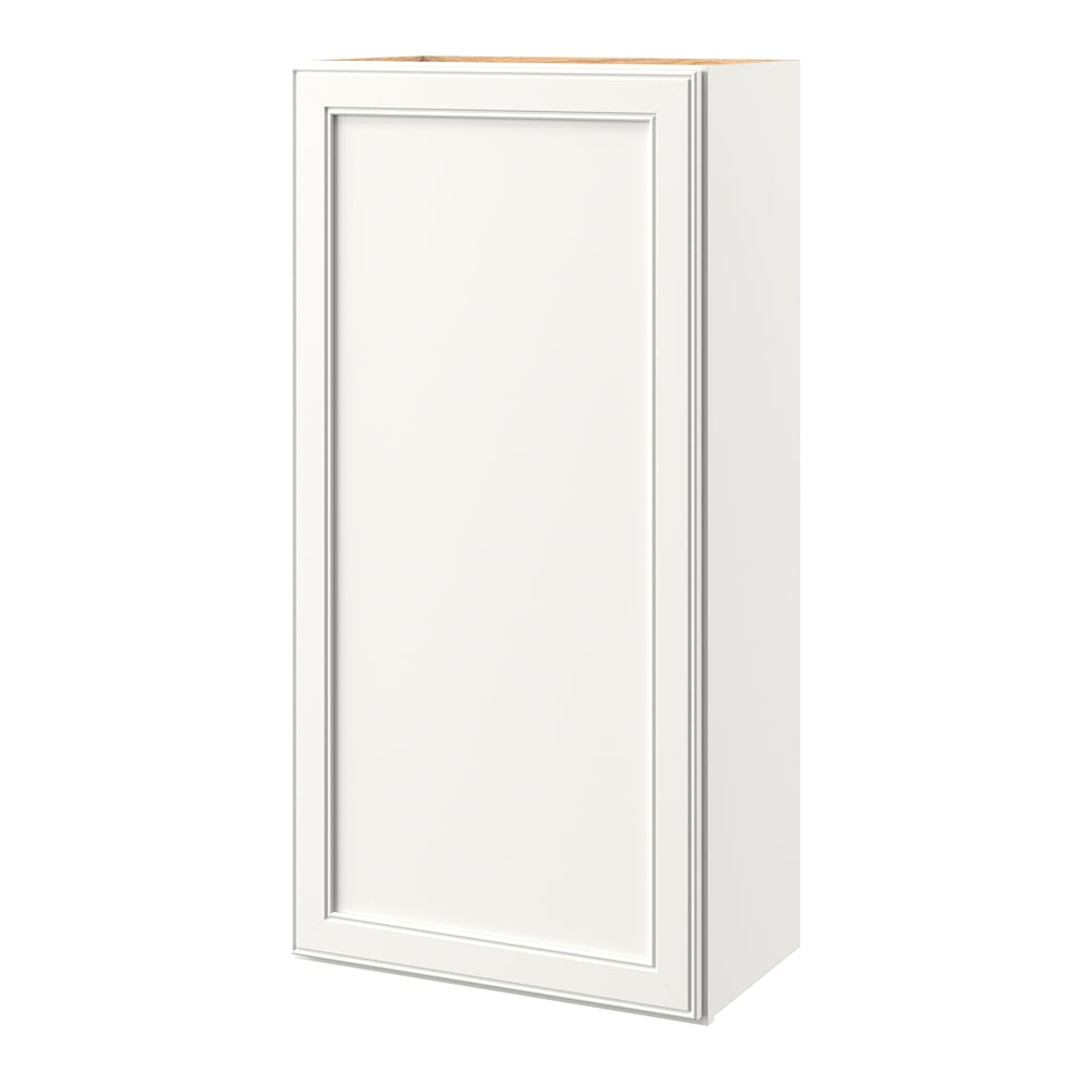 allen + roth McKeller 21-in W x 39.125-in H x 12-in D Linen Wall Fully Assembled Cabinet (Flat Panel Square Door Style)