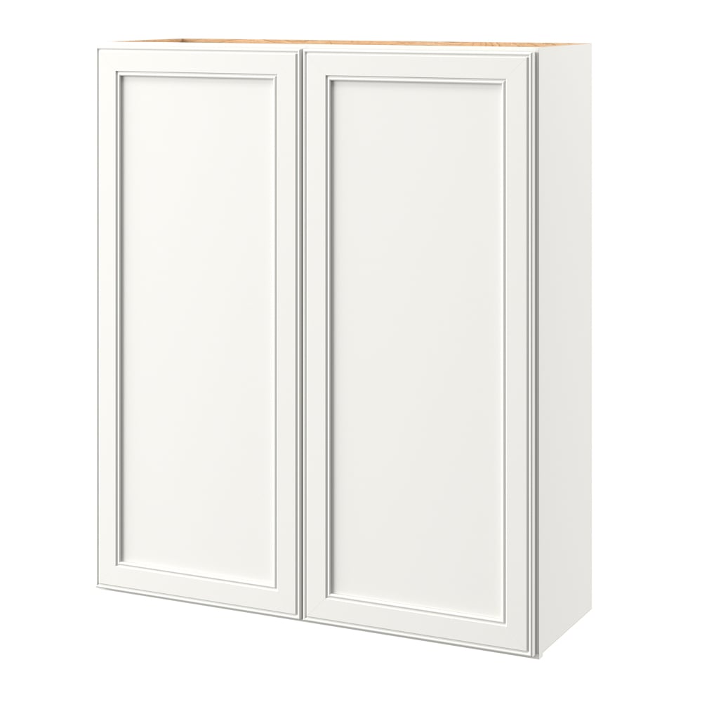 allen + roth McKeller 36-in W x 42-in H x 12-in D Linen Wall Fully Assembled Cabinet (Flat Panel Square Door Style)