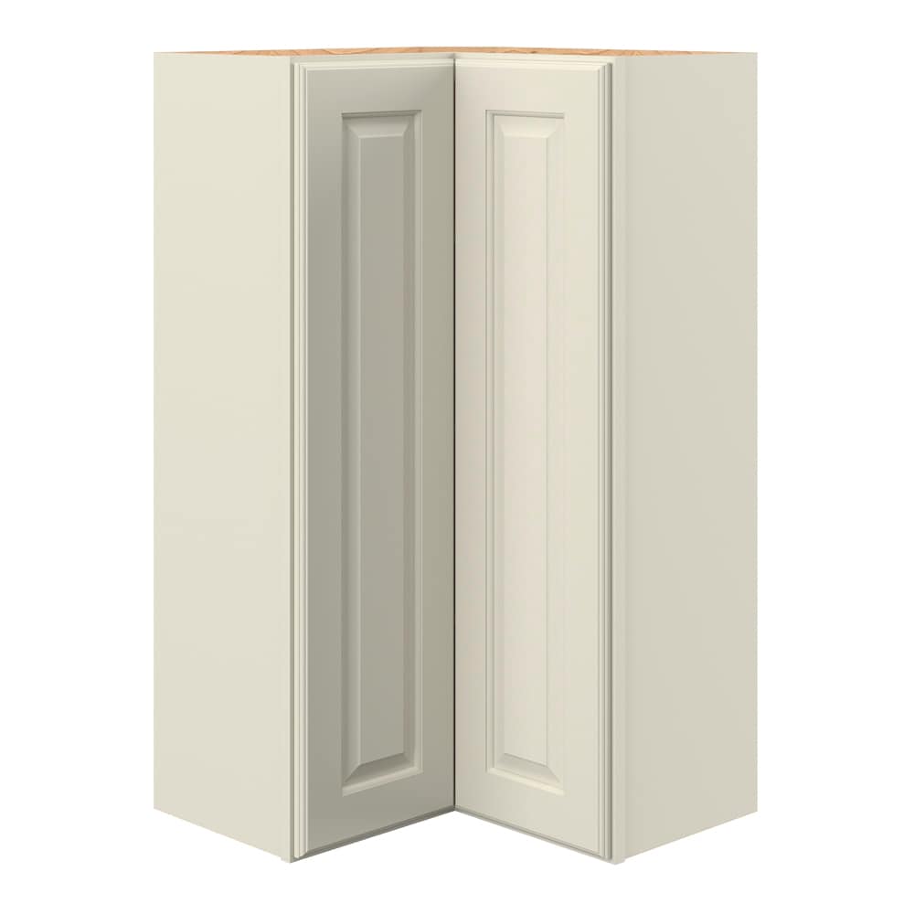 allen + roth Pattingham 24-in W x 42.125-in H x 12-in D Harbor Diagonal Corner Wall Fully Assembled Cabinet (Raised Panel Square Style)