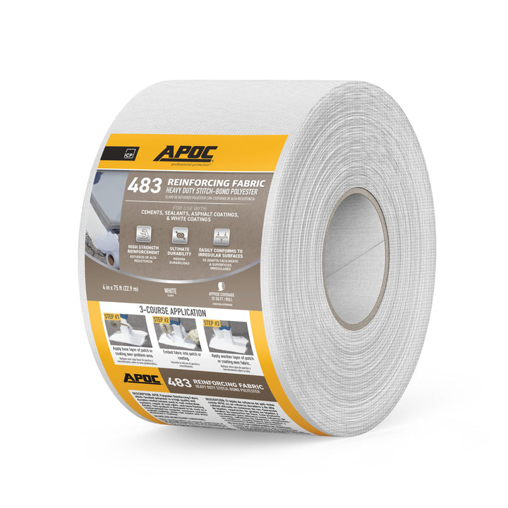 APOC 483 Reinforcing Polyester Roof Fabric, 4-in x 75-ft Roll