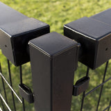 Yardgard Select 3.75-in Black Metal Rail Clip For Metal Fence