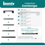 Laurey Contempo 3-3/4-in (96mm) Center to Center Polished Chrome Rectangular Handle Drawer Pull