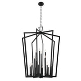 Kichler Abbotswell 16-Light Black Traditional Lantern Led, Large Hanging Pendant Light