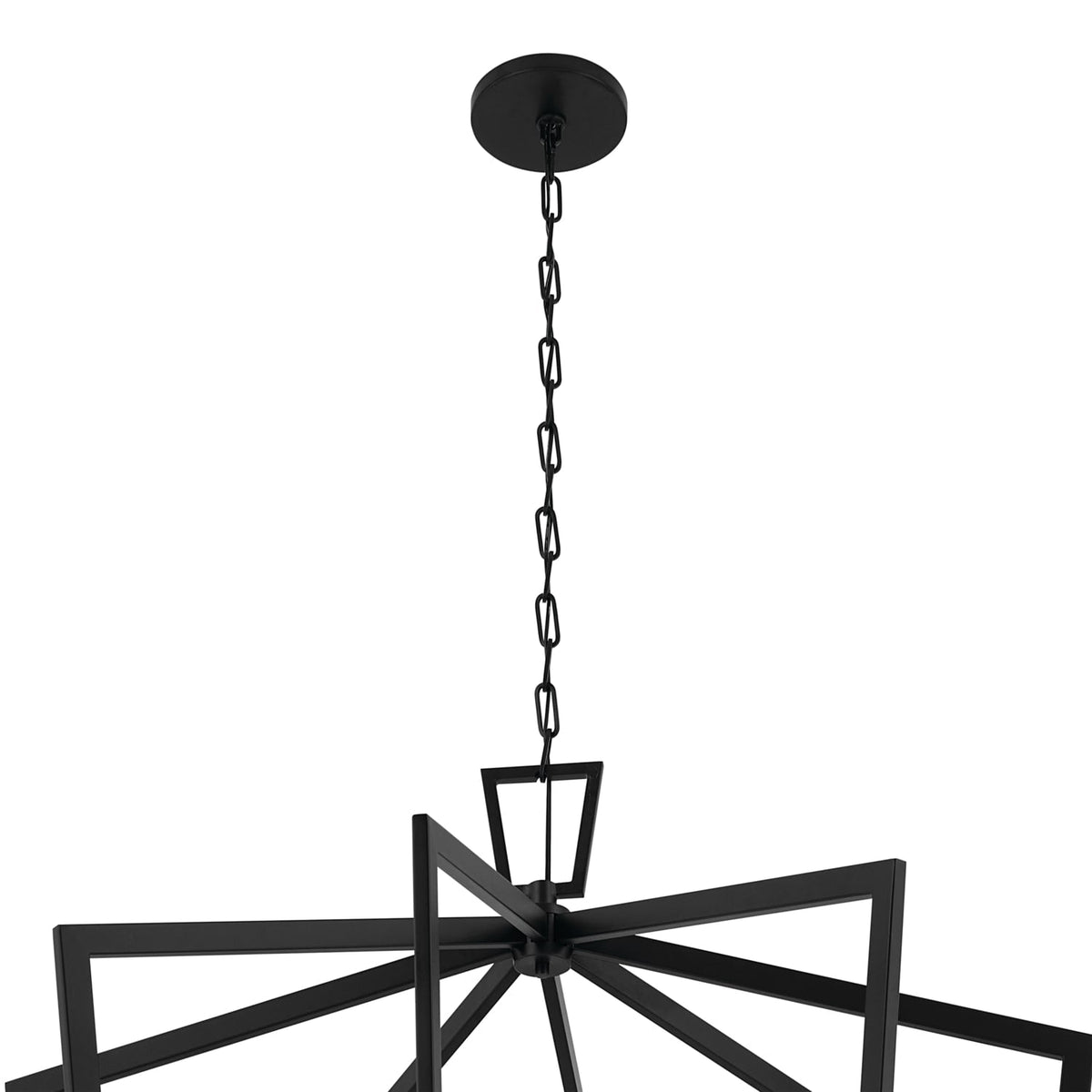 Kichler Abbotswell 16-Light Black Traditional Lantern Led, Large Hanging Pendant Light