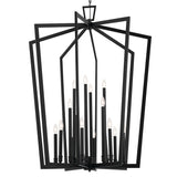 Kichler Abbotswell 16-Light Black Traditional Lantern Led, Large Hanging Pendant Light
