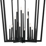 Kichler Abbotswell 16-Light Black Traditional Lantern Led, Large Hanging Pendant Light
