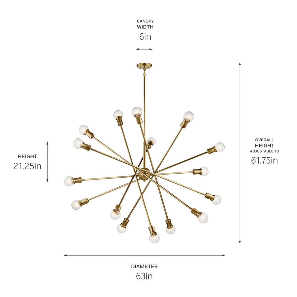 Kichler Armstrong 16-Light Modern/Contemporary Chandelier