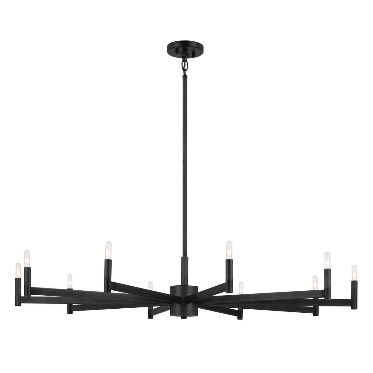 Kichler Erzo 10-Light Black Modern/Contemporary Chandelier