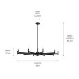 Kichler Erzo 10-Light Black Modern/Contemporary Chandelier