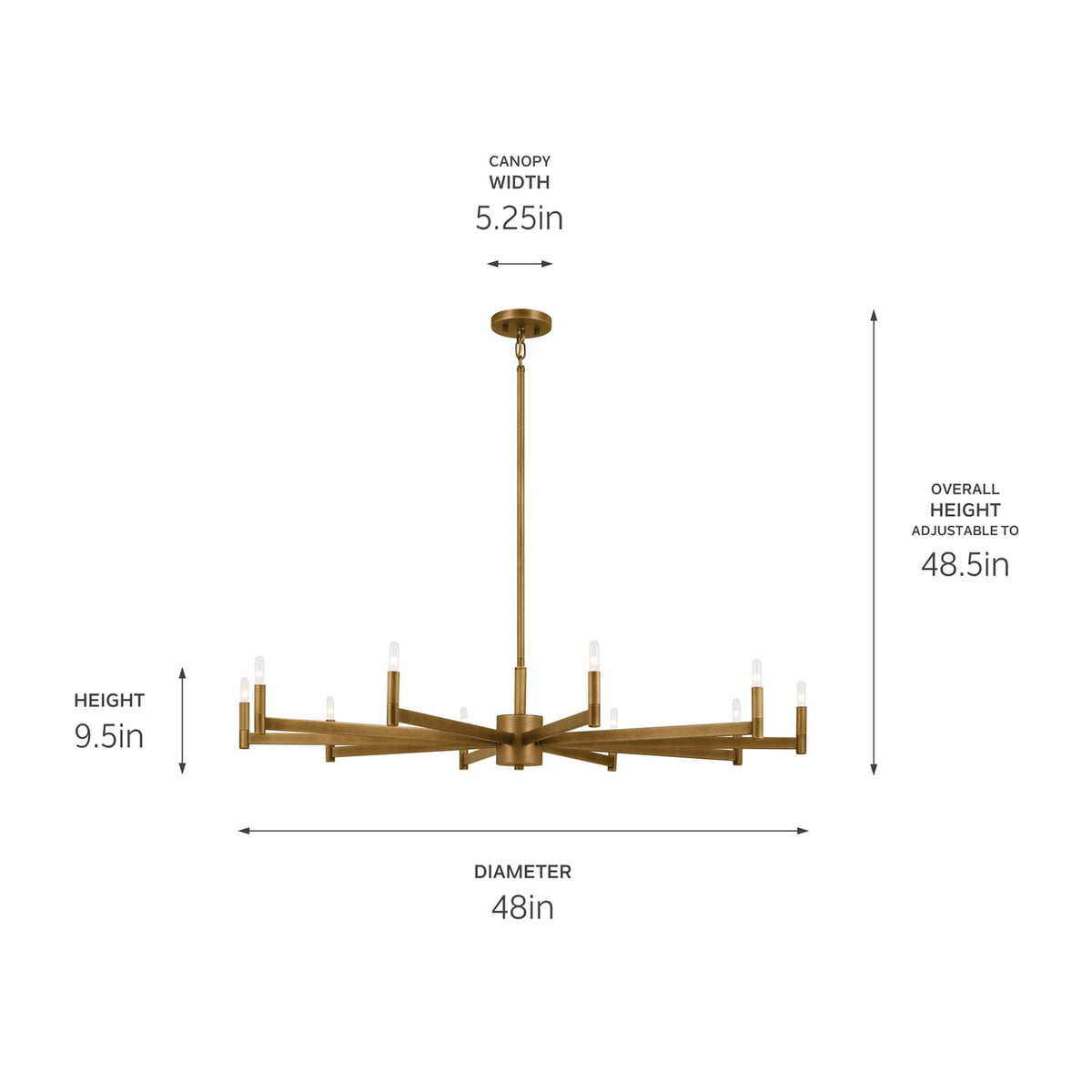 Kichler Erzo 10-Light Modern/Contemporary Chandelier