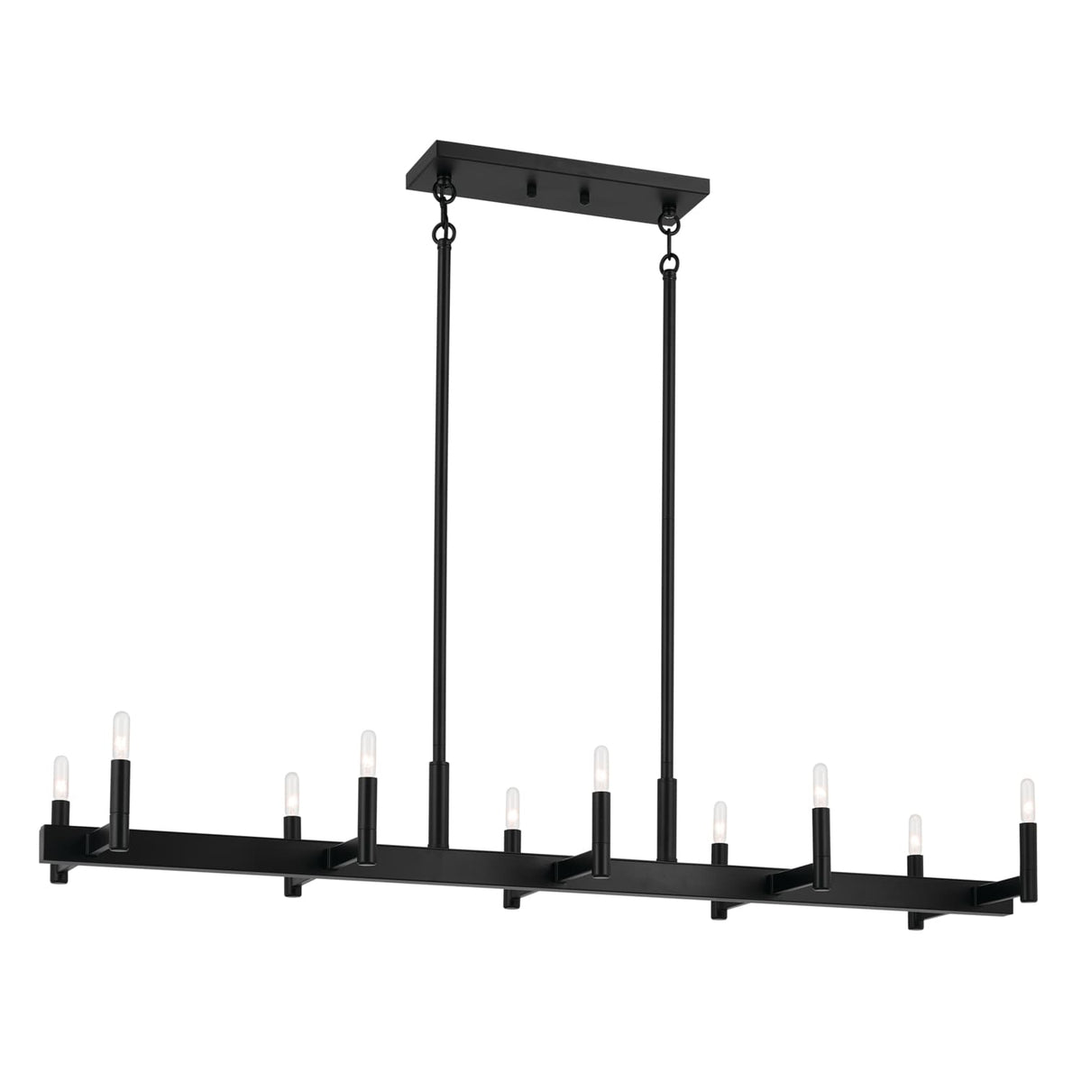 Kichler Erzo 10-Light Black Modern/Contemporary Chandelier