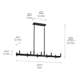Kichler Erzo 10-Light Black Modern/Contemporary Chandelier